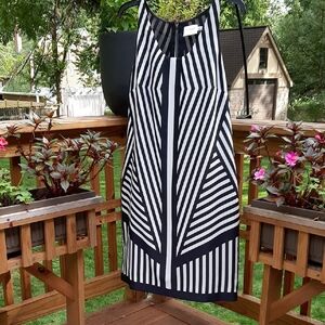 Geometric Black/White Dress NWT Sz 12